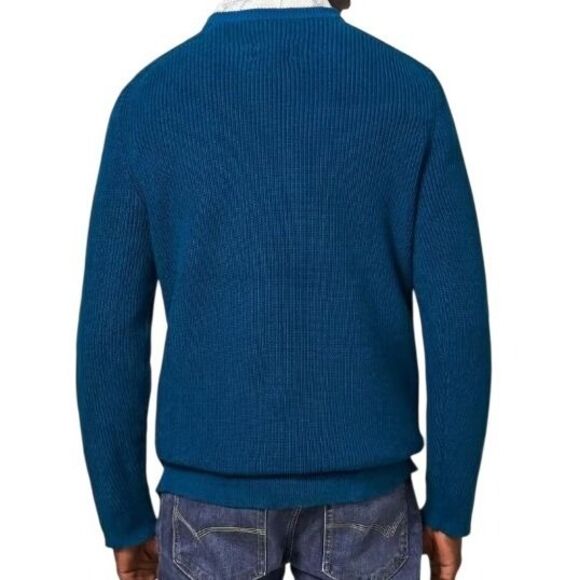 White Stuff Mens L Pentire Crew Sweater in Mid Teal - Picture 2 of 11